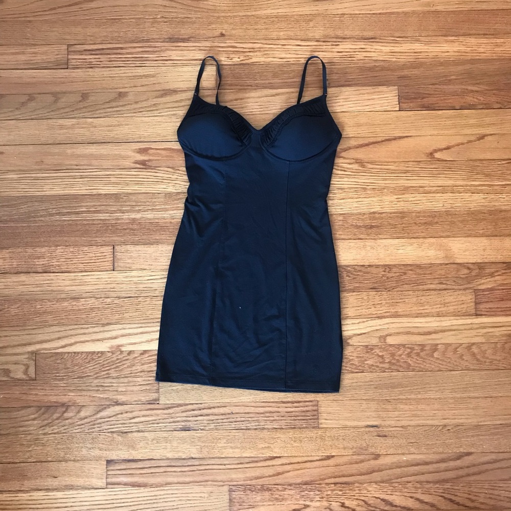 Guess black padded bra girdle style mini dress M/L